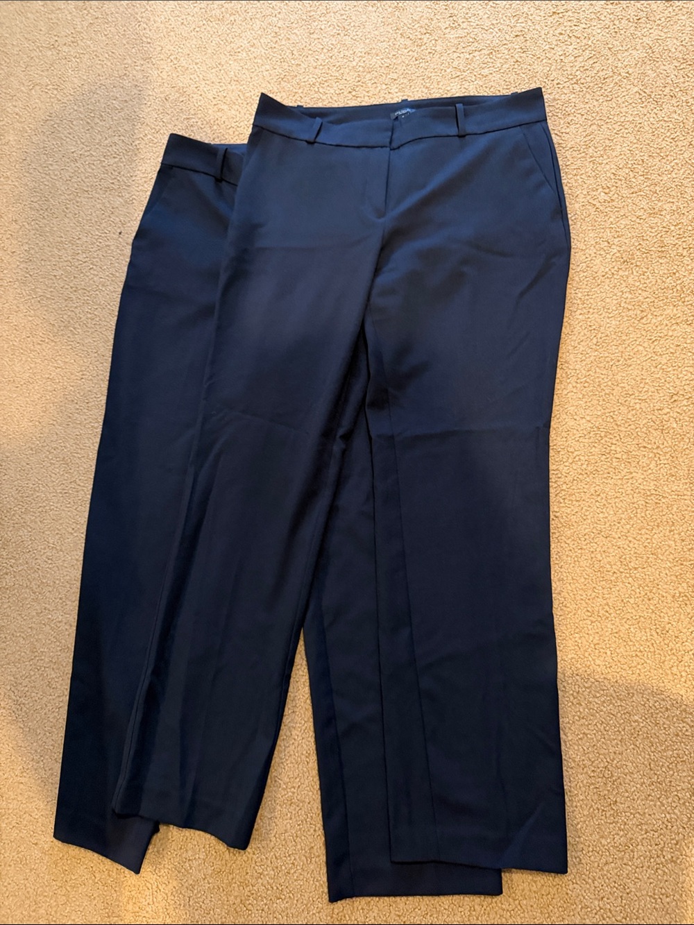 Ann Taylor Factory Black Straight-Leg Dress Pants (Pair of 2)